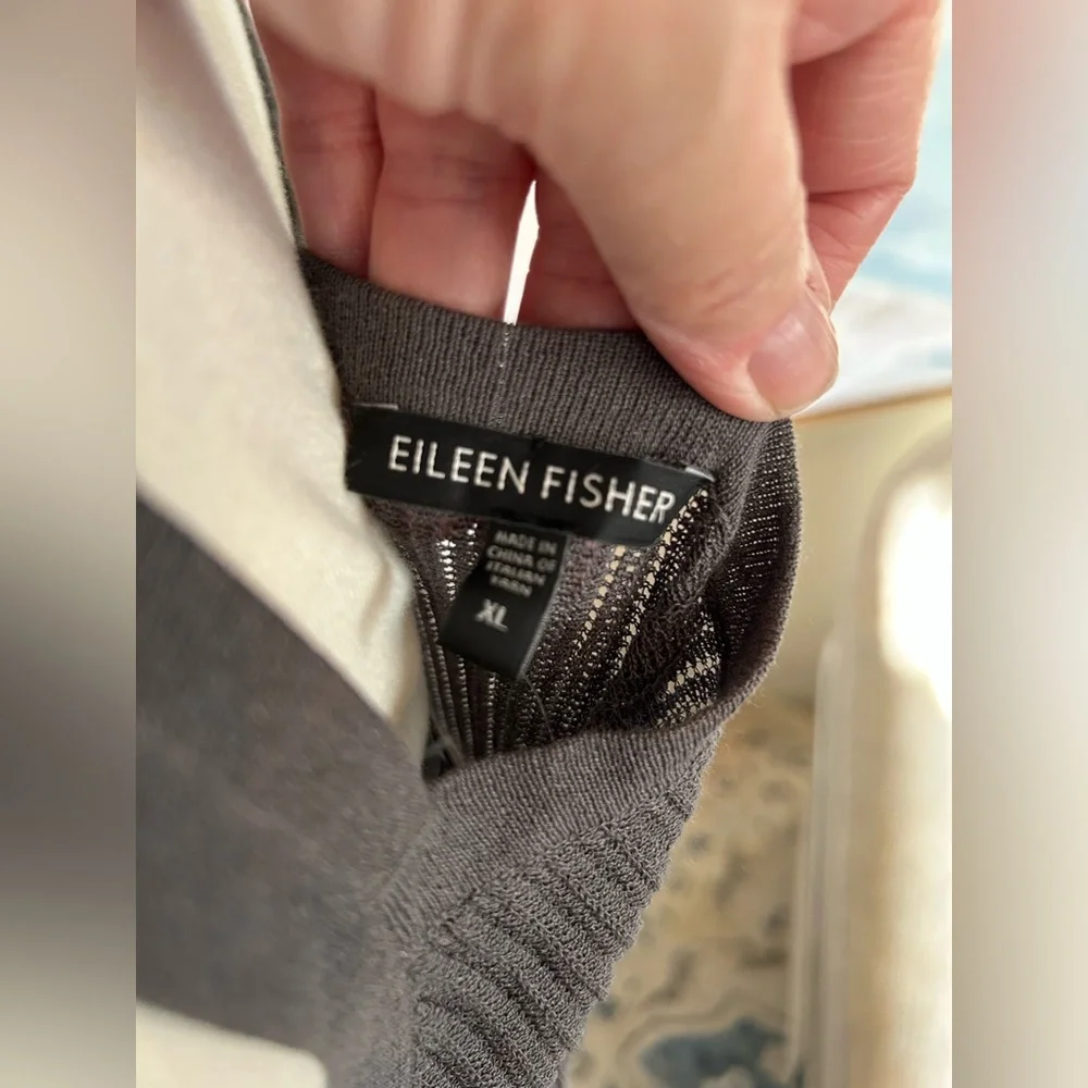 EILEEN FISHER Refined Viscose Pleat Kick Surplice Knee Length Dress, XL NWT - Picture 13 of 15